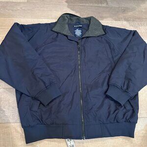 DEVON & JONES MENS NAVY BLUE FLEECE LINED JACKET LARGE NWOT